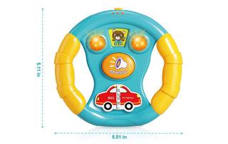 Toddler Driving Steering Wheel Toy and Musical Cell Phone Bundle (2-Pack)