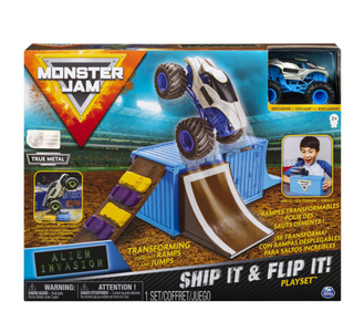 Monster Jam Ship It & Flip It Alien Invasion Transforming Playset