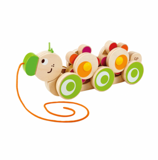 Hape Walk-A-Long Caterpillar Wooden Pull Toy