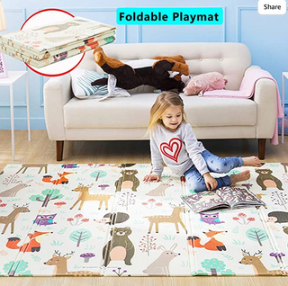 Foldable Baby Play Mat (Foam) - Zoo