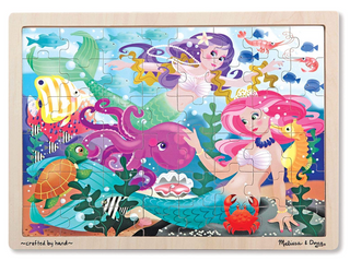 Melissa & Doug Mermaid Fantasea Wooden Jigsaw Puzzle - 48 Pieces,