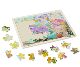 Melissa & Doug Mermaid Fantasea Wooden Jigsaw Puzzle - 48 Pieces,